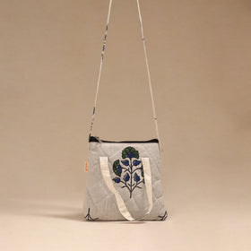 Handcrafted quilted sling bag 13