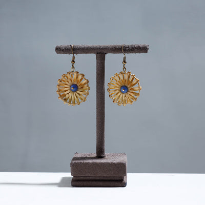 Buy Handcrafted Round Shaped Bamboo Earrings Online at iTokri.com
