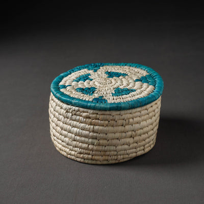 Handcrafted Sabai Grass Beige Multipurpose Container Box (8 x 8 in)