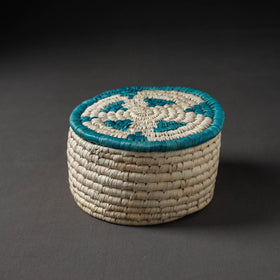 Handcrafted Sabai Grass Beige Multipurpose Container Box (8 x 8 in)