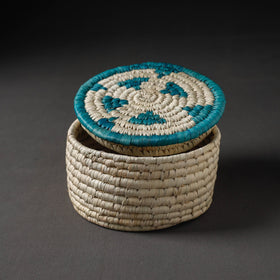 Handcrafted Sabai Grass Beige Multipurpose Container Box (8 x 8 in)