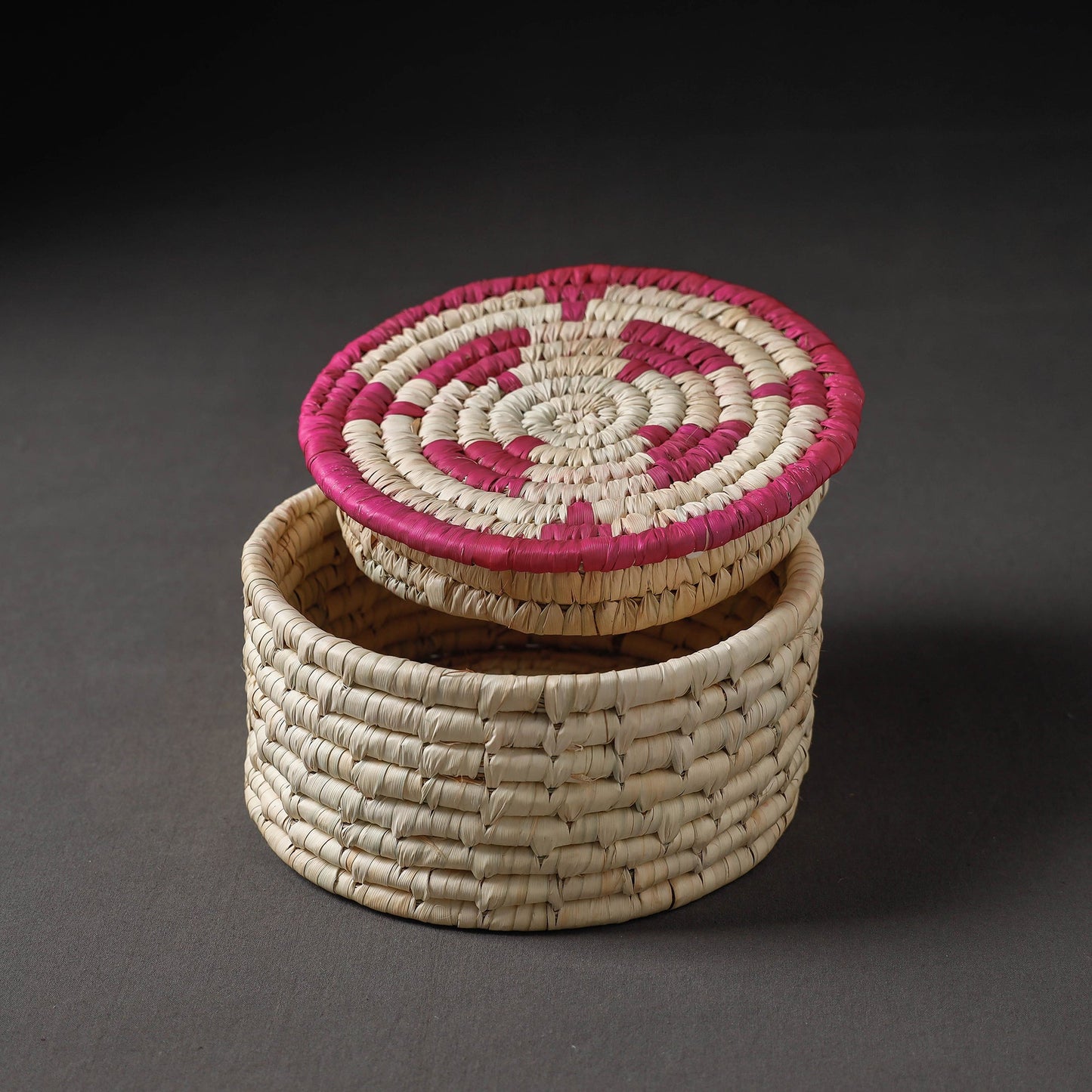 Handcrafted Sabai Grass Beige Multipurpose Container Box (8 x 8 in)