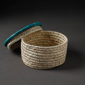 Handcrafted Sabai Grass Beige Multipurpose Container Box (8 x 8 in)