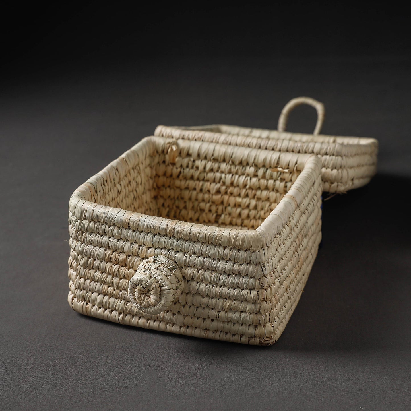 Handcrafted Sabai Grass Multipurpose Square Beige Container Box (9 x 9 in)