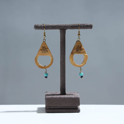 Handcrafted Scoop Shaped Bamboo Earrings