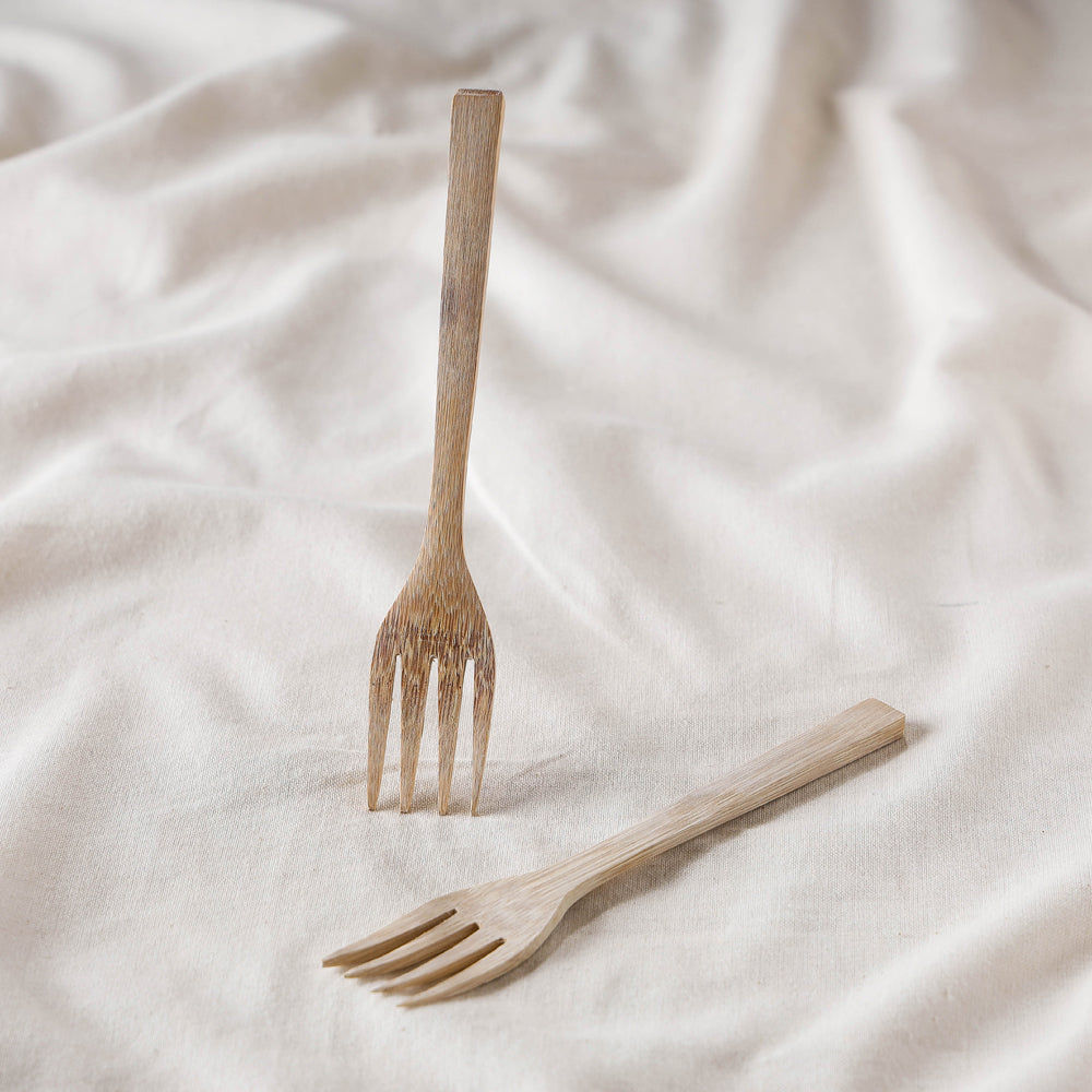 Beige Handcrafted Wooden Fork Online iTokri.com 02