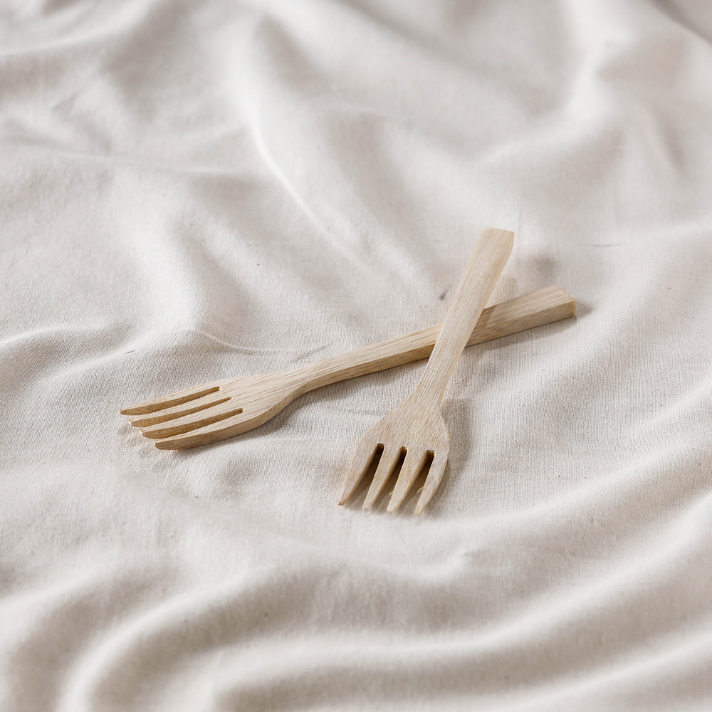  Beige Handcrafted Wooden Fork Online iTokri.com 01