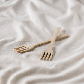  Beige Handcrafted Wooden Fork Online iTokri.com 01