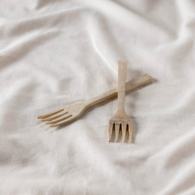  Beige Handcrafted Wooden Fork Online iTokri.com 03