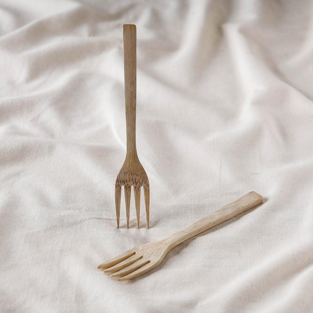  Beige Handcrafted Wooden Fork Online iTokri.com 03