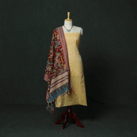 Handloom chanderi silk 2pc unstitched dress material