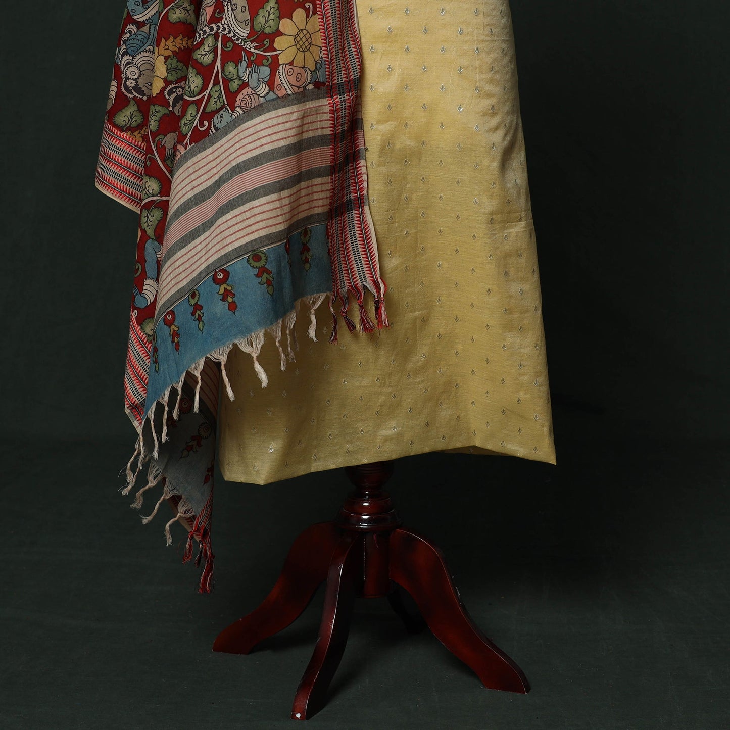 Handloom chanderi silk 2pc unstitched dress material