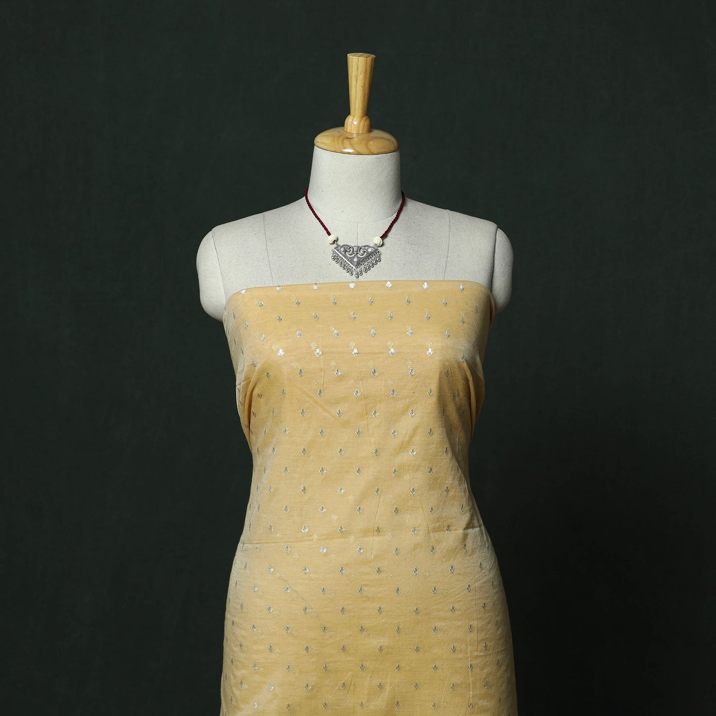 Handloom chanderi silk 2pc unstitched dress material