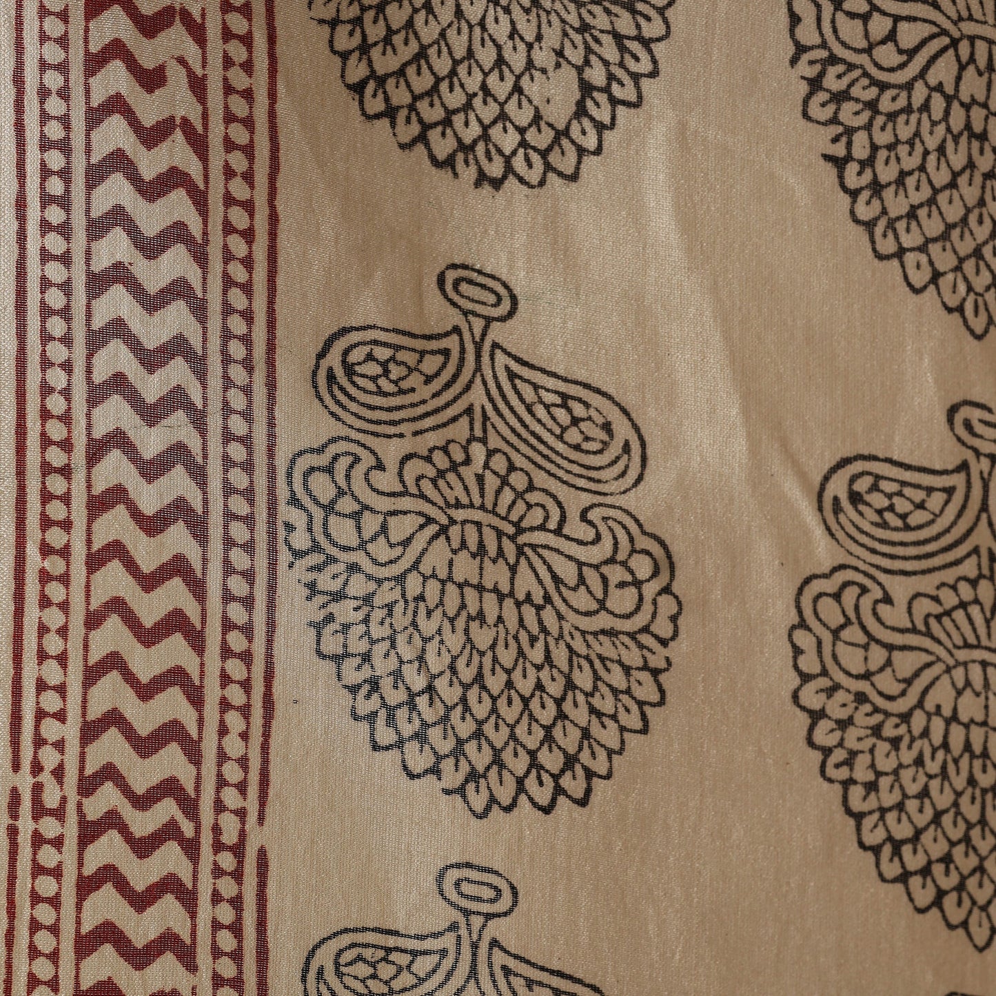 Handloom chanderi silk natural dyed bagh fabric 14