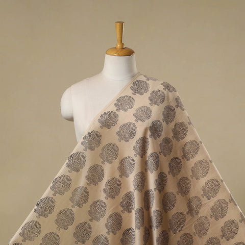 Handloom chanderi silk natural dyed bagh fabric 14