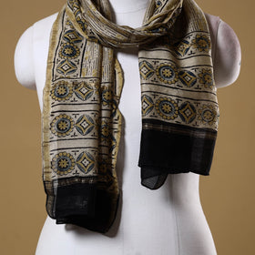 Handloom chanderi silk natural dyed stole 03 - handcrafted