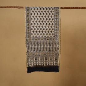 Handloom chanderi silk natural dyed stole 13 - handcrafted