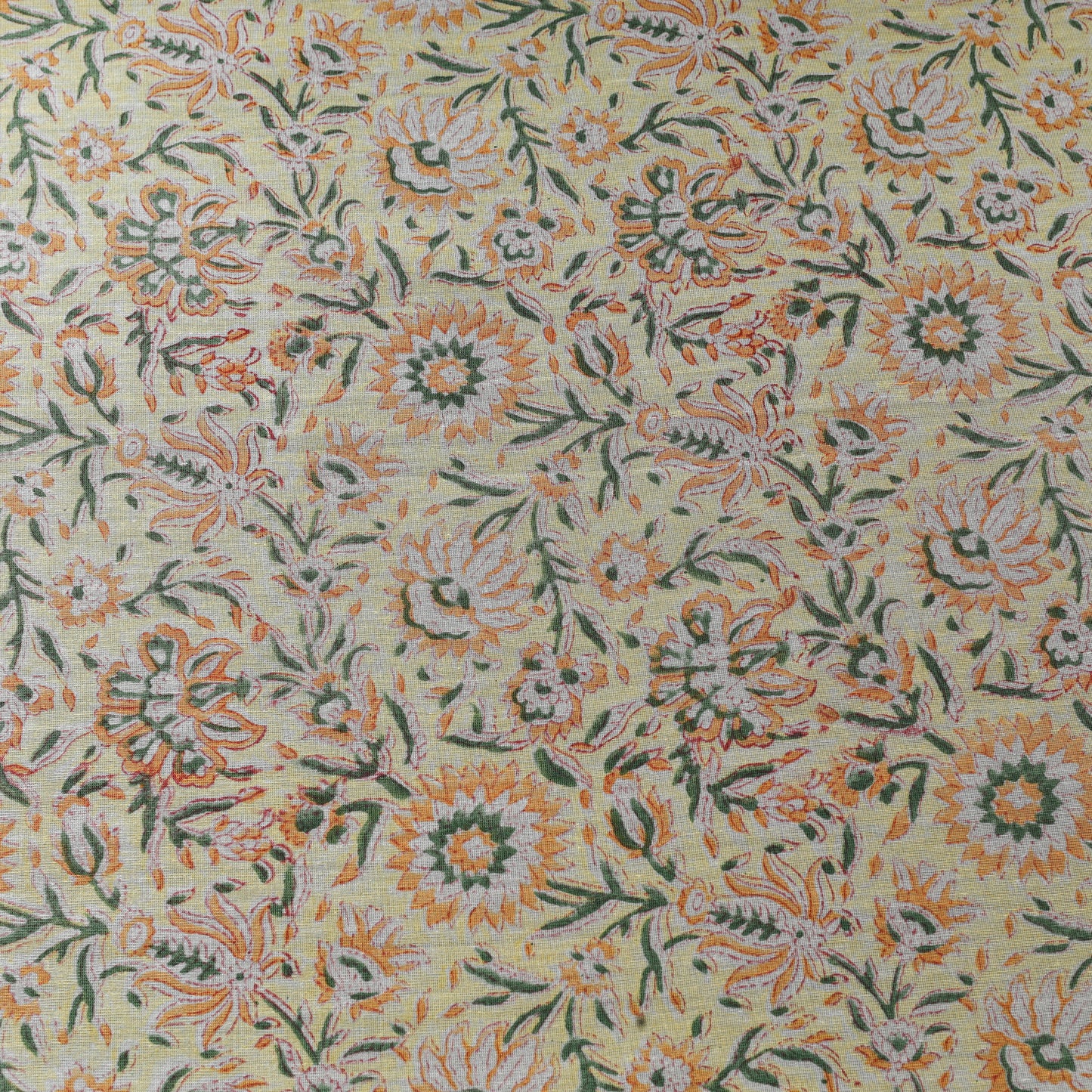 Beige - handloom chanderi silk sanganeri fabric 08