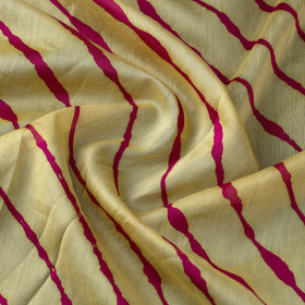 Beige - handloom chanderi silk tie-dye leheriya fabric 19