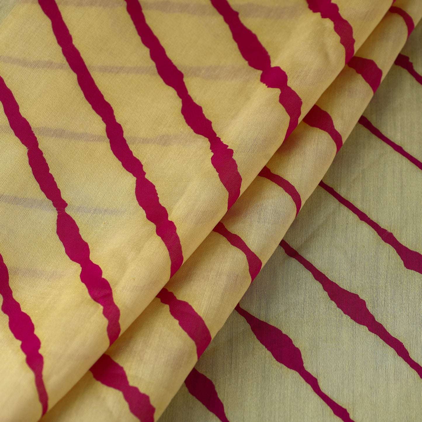 Beige - handloom chanderi silk tie-dye leheriya fabric 19