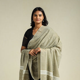 Beige - handloom cotton bengal jamdani dupatta 02