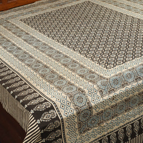 Beige - handloom cotton double bed sheet (108 x 90 in) 10