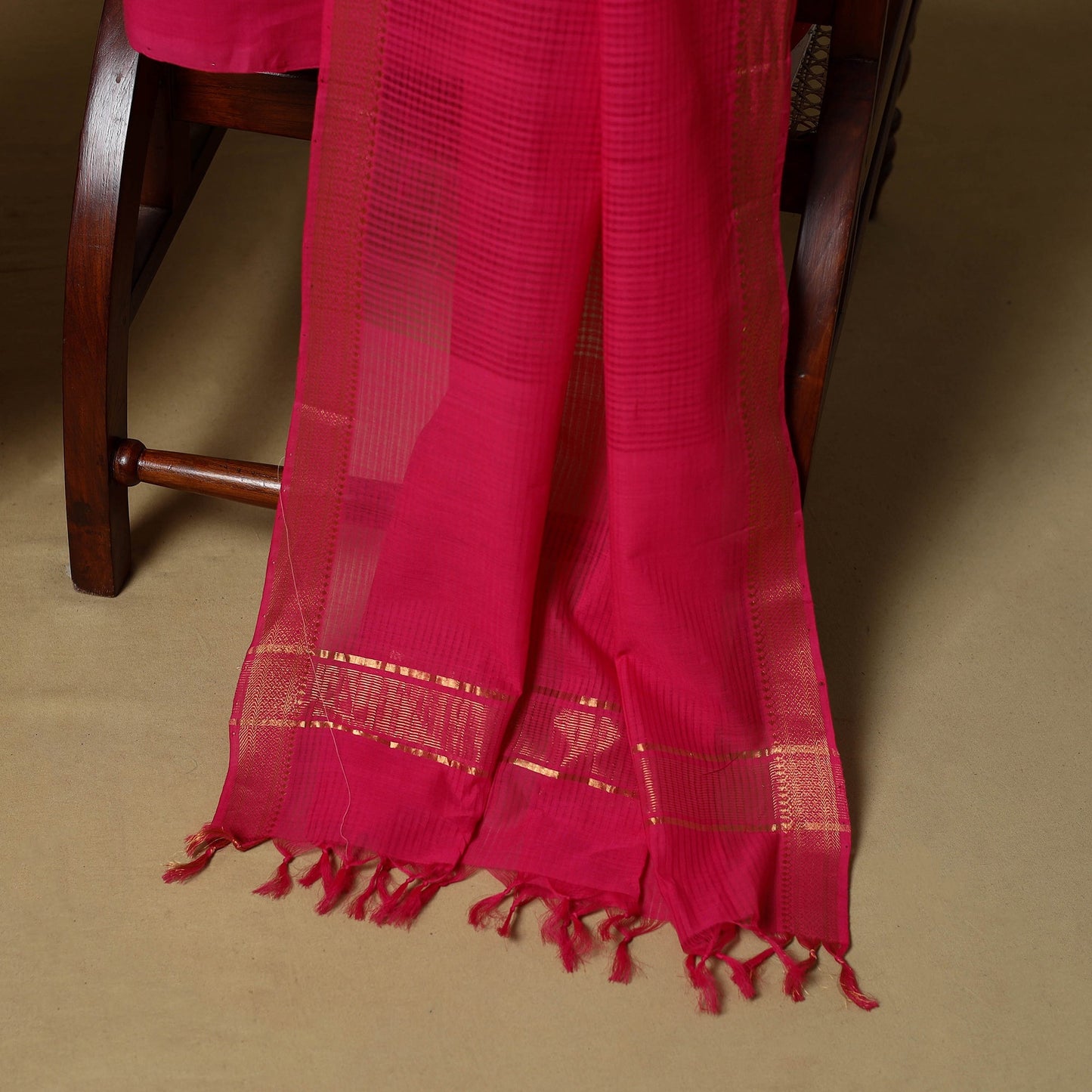 Handloom cotton mangalagiri 3pc unstitched dress material