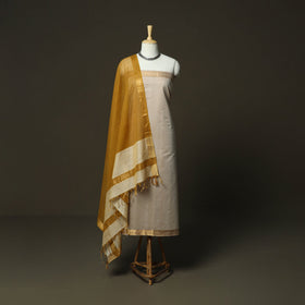Handloom cotton mangalagiri 3pc unstitched dress material