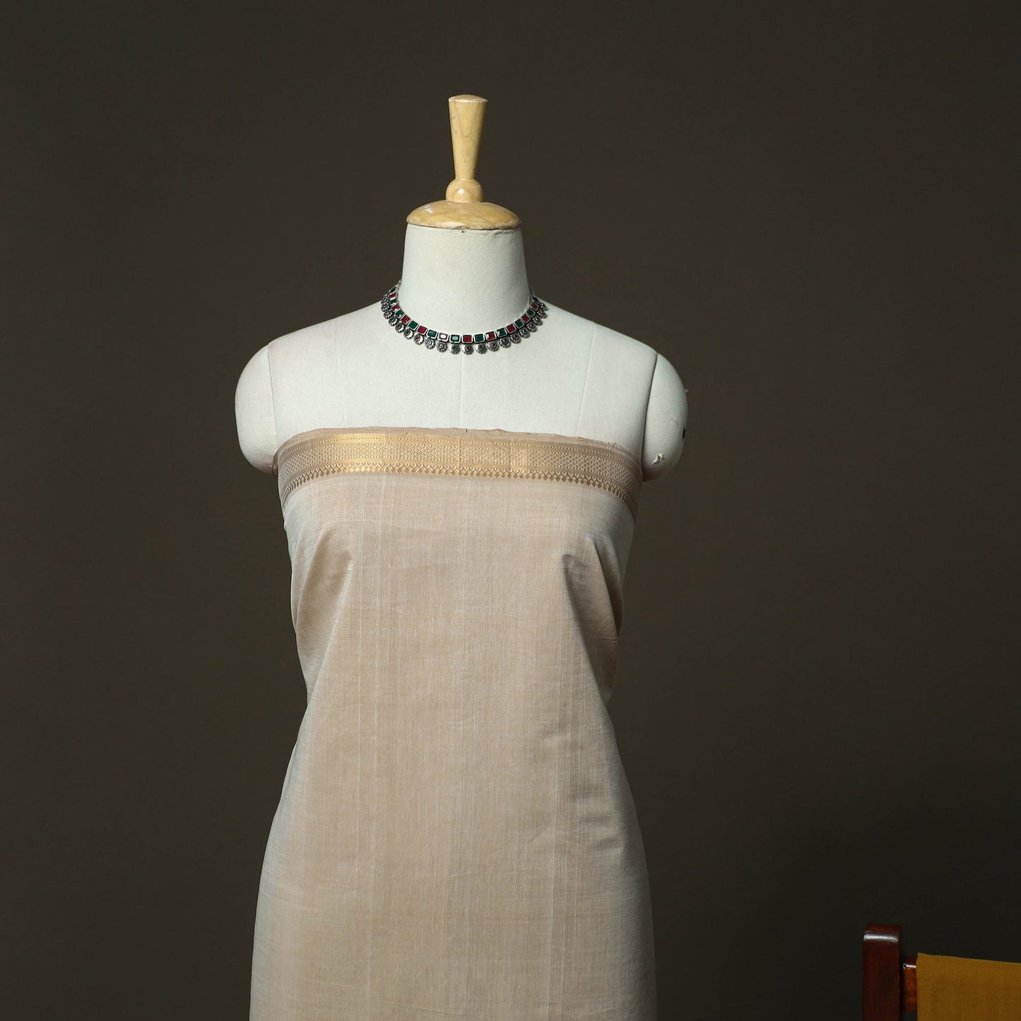 Handloom cotton mangalagiri 3pc unstitched dress material