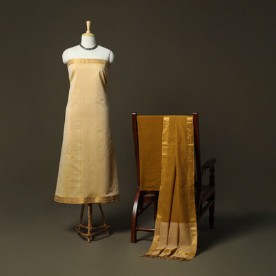 Handloom cotton mangalagiri 3pc unstitched dress material