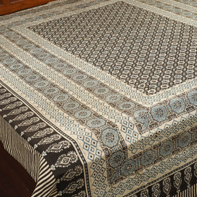 Beige - handloom cotton double bed sheet (108 x 90 in) 10