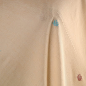 Beige - handloom cotton phulia jamdani fabric 10