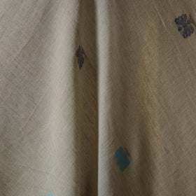 Beige - handloom cotton phulia jamdani fabric 19