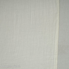 Beige - handloom cotton phulia jamdani saree with tassels