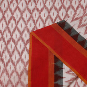 Buy Beige Handloom Cotton Pochampally Double Ikat Fabric