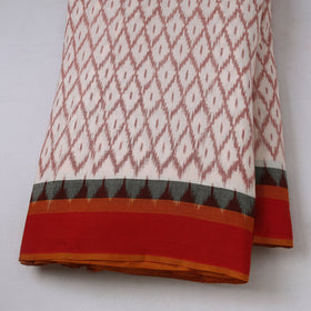 Buy Beige Handloom Cotton Pochampally Double Ikat Fabric