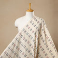  Beige Handloom Cotton Pochampally Double Ikat Fabric