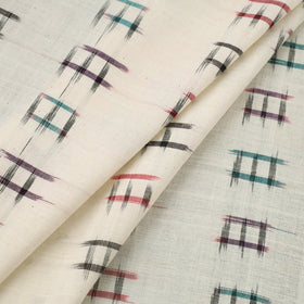  Beige Handloom Cotton Pochampally Double Ikat Fabric