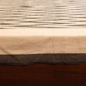 Beige - handloom cotton pochampally ikat double bedsheet