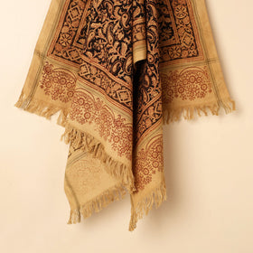  Handloom Cotton Block Printed Pedana Kalamkari Towel 