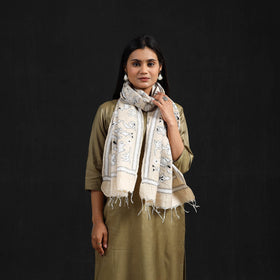 Beige - handloom desi tussar bengal nakshi kantha work
