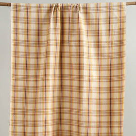 Beige - handloom fine cotton checks bath towel 41