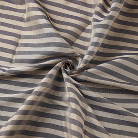 Handloom full tissue silver zari stripes chanderi silk