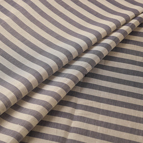 Handloom full tissue silver zari stripes chanderi silk