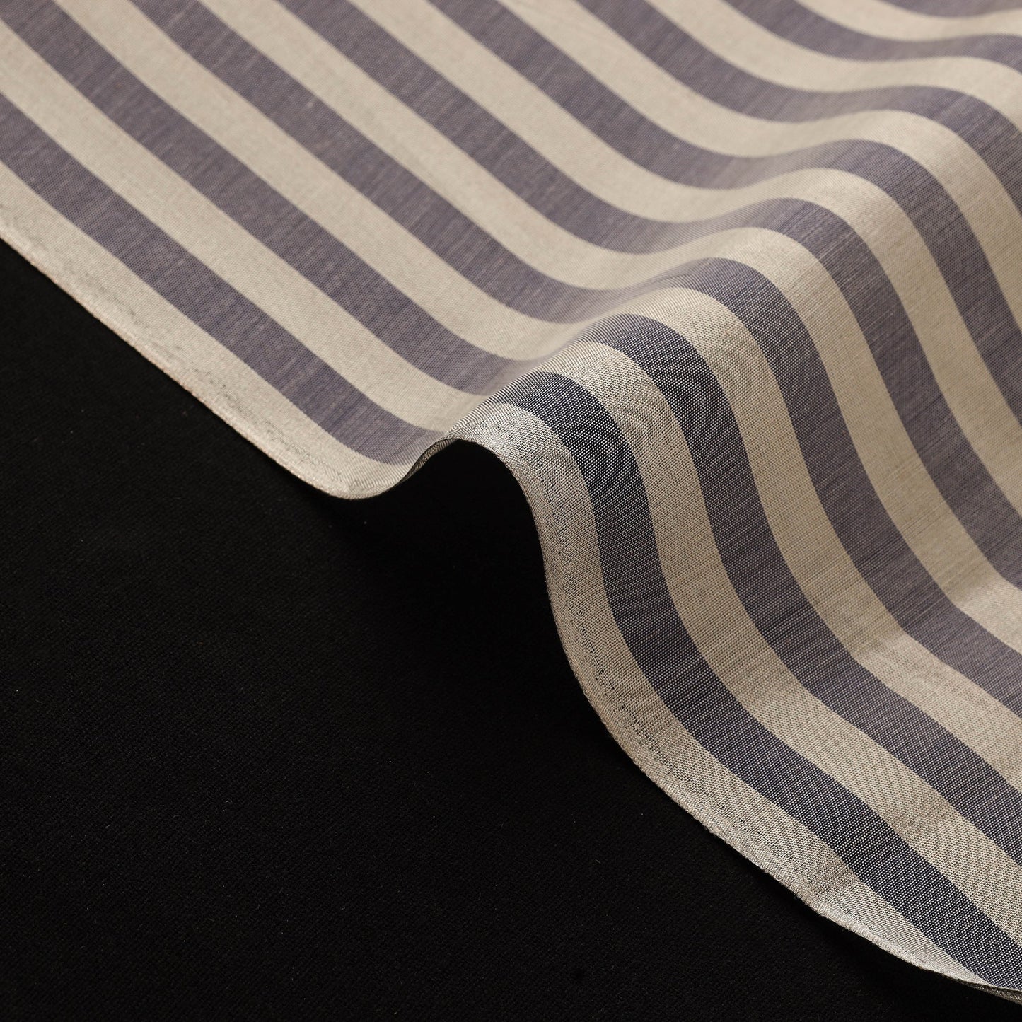 Handloom full tissue silver zari stripes chanderi silk