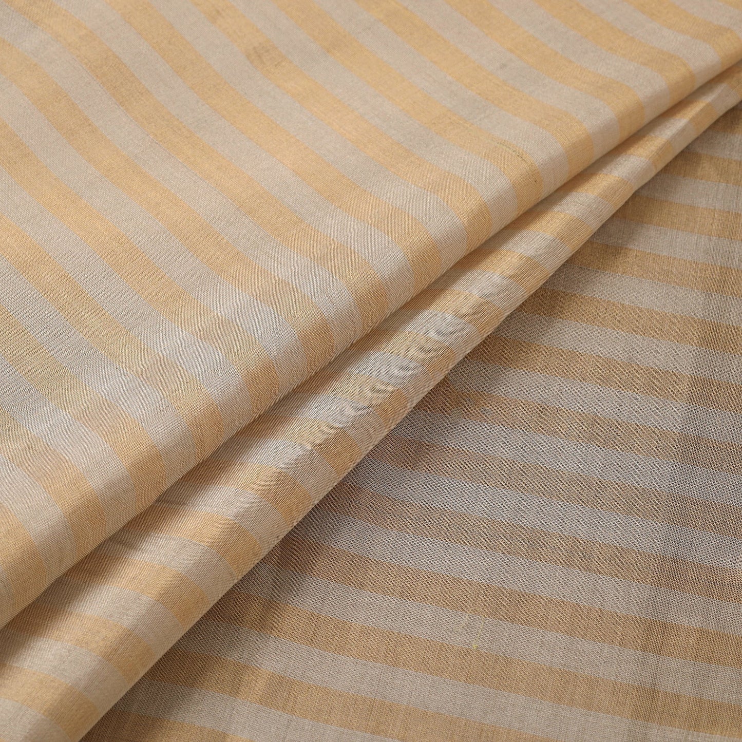 Handloom full tissue silver zari stripes chanderi silk