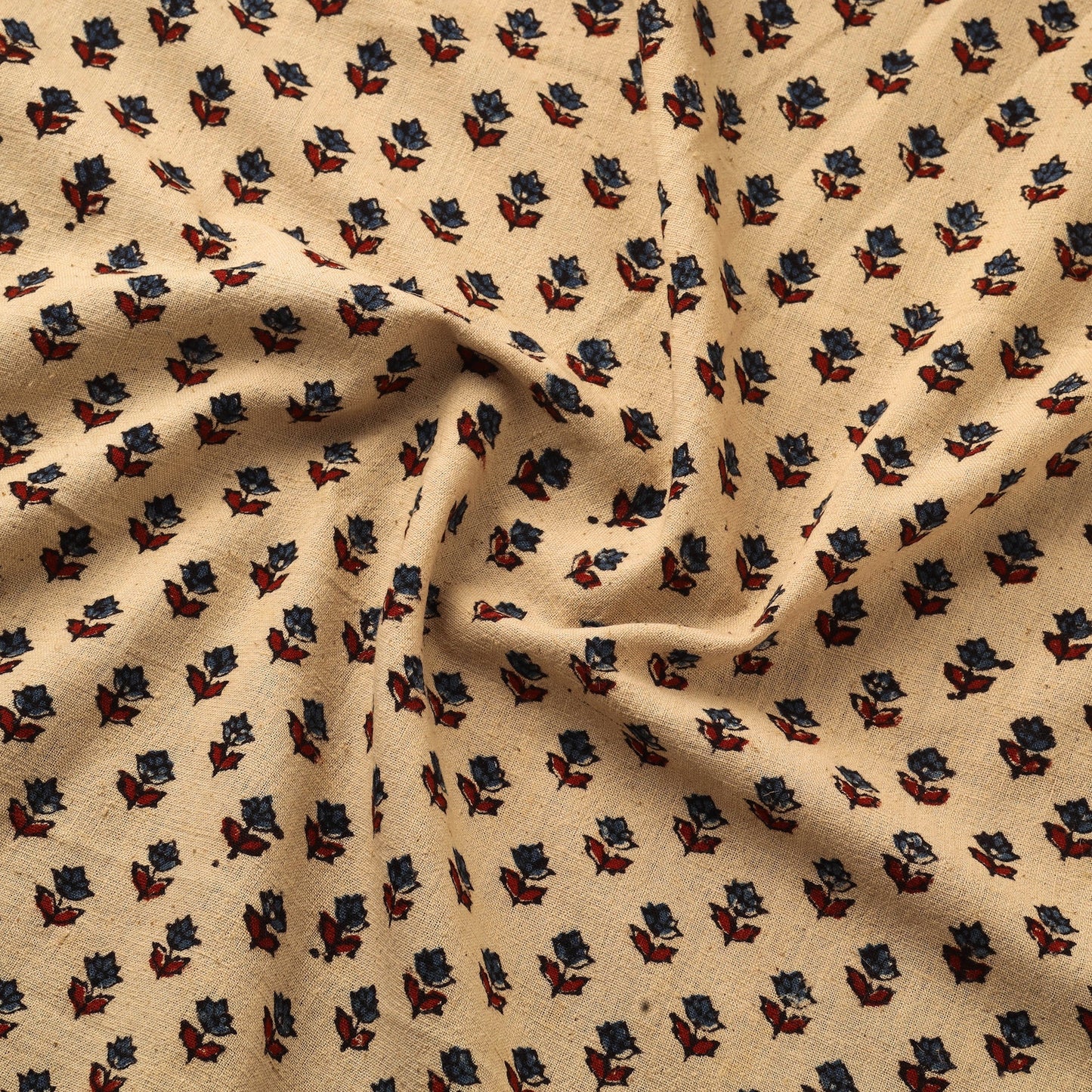 Handloom kala cotton natural dyed fabric 02 - handcrafted