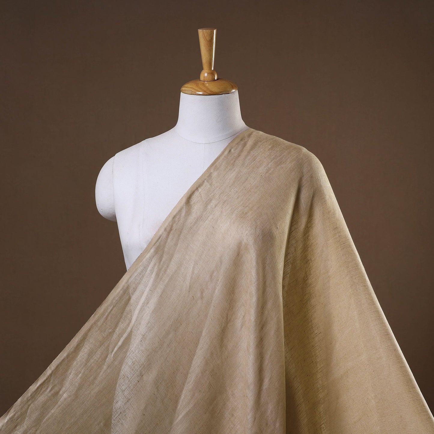 Beige - handloom linen bhagalpuri fabric 03 - handcrafted