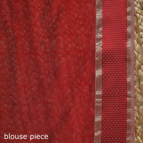 Beige - handloom maheshwari saree with thread border 11