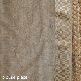 Beige - handloom maheshwari saree with zari border 01